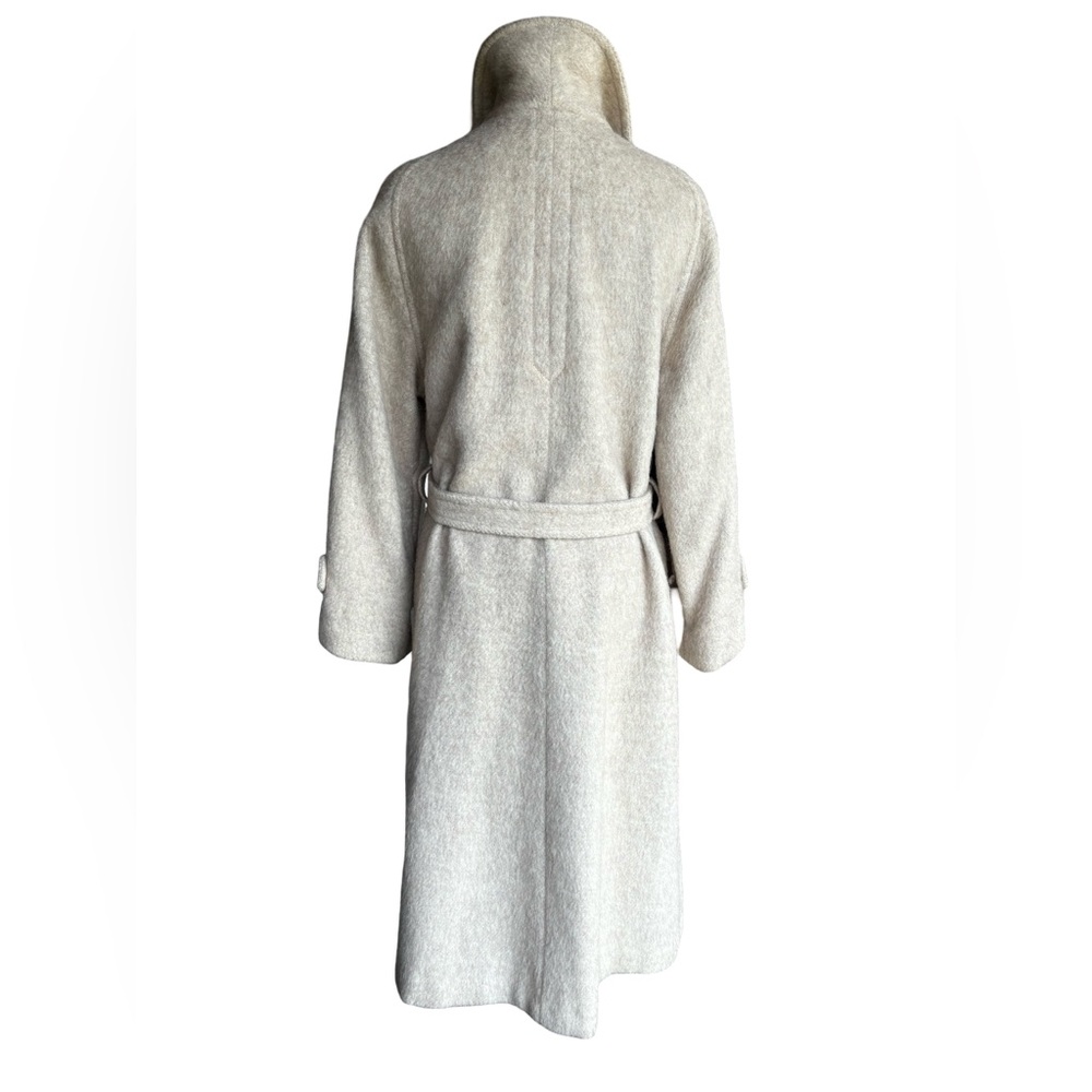 Vtg. 1980s Forecaster of Boston Elegant Beige Wool Blend Coat w/Belt size 15/16 - Picture 5 of 15